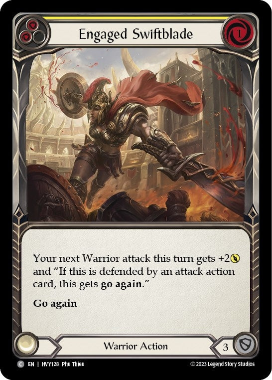Engaged Swiftblade (Yellow) (128) [HVY] - Flesh and Blood TCG Single