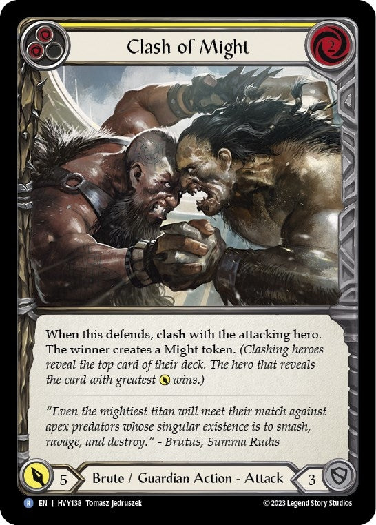 Clash of Might (Yellow) (138) [HVY] - Flesh and Blood TCG Single