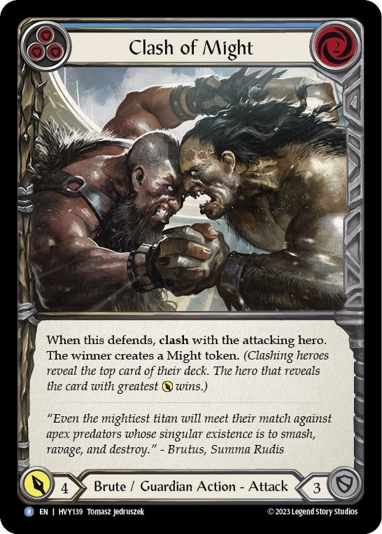 Clash of Might (Blue) (139) [HVY] - Flesh and Blood TCG Single