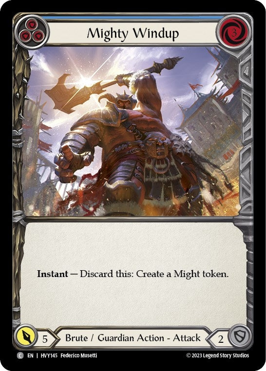 Mighty Windup (Blue) (145) [HVY] - Flesh and Blood TCG Single