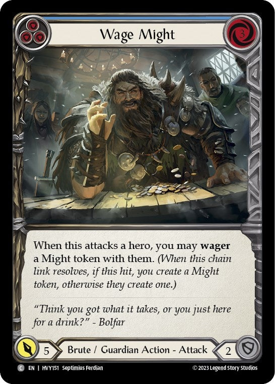 Wage Might (Blue) (151) [HVY] - Flesh and Blood TCG Single