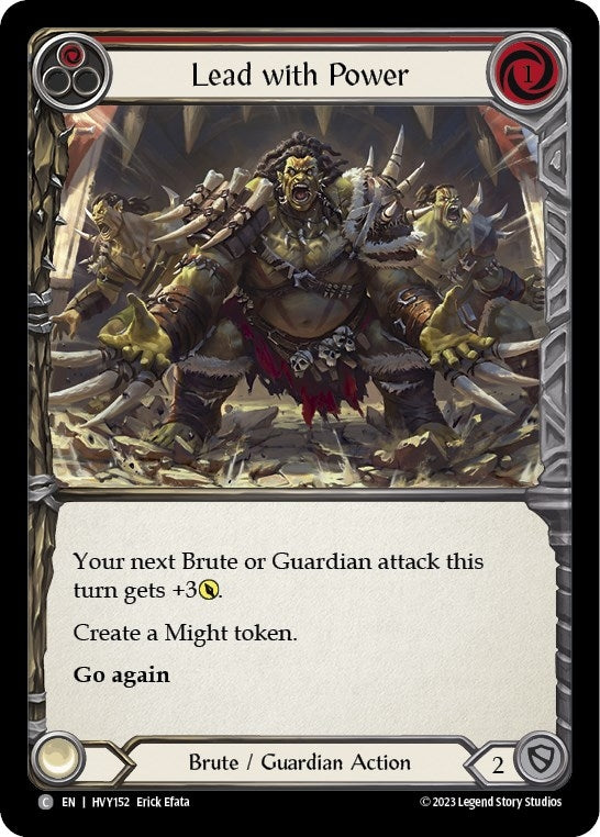 Lead with Power (Red) (152) [HVY] - Flesh and Blood TCG Single