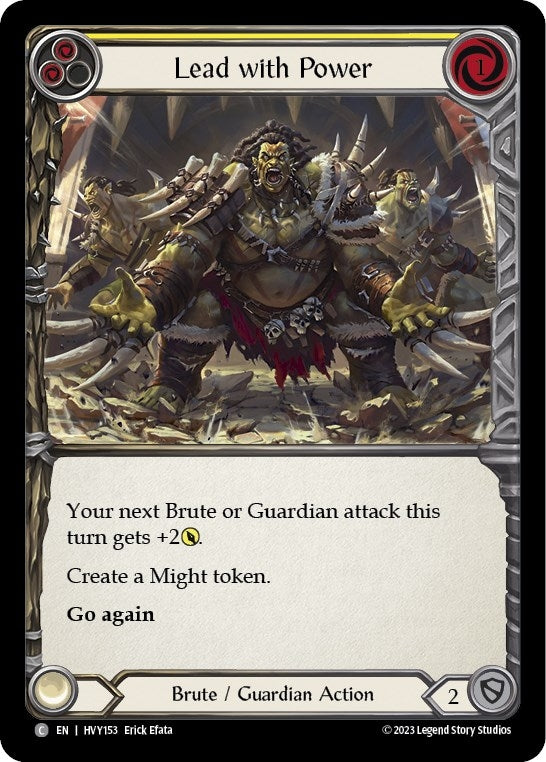 Lead with Power (Yellow) (153) [HVY] - Flesh and Blood TCG Single