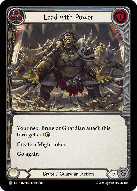 Lead with Power (Blue) (154) [HVY] - Flesh and Blood TCG Single