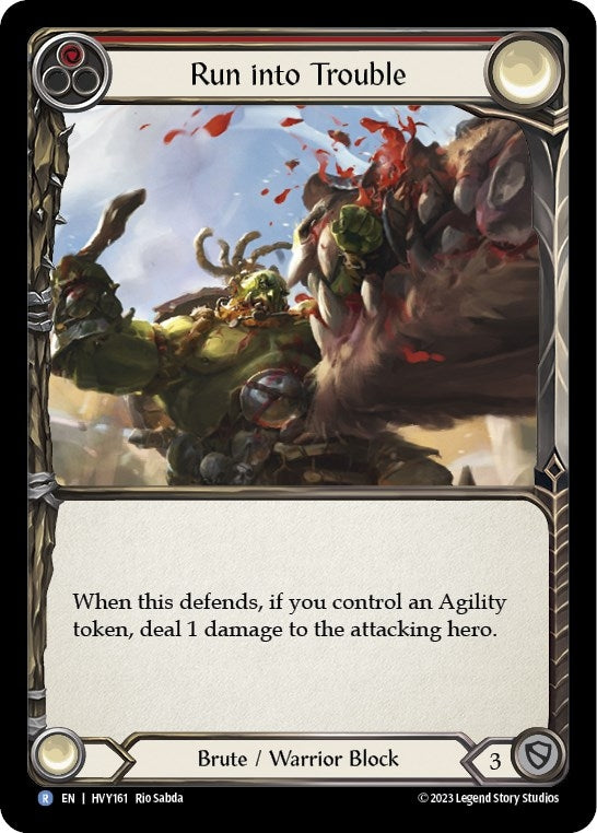 Run into Trouble (161) [HVY] - Flesh and Blood TCG Single