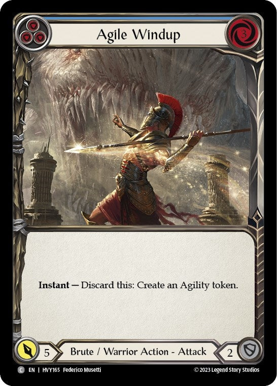 Agile Windup (Blue) (165) [HVY] - Flesh and Blood TCG Single