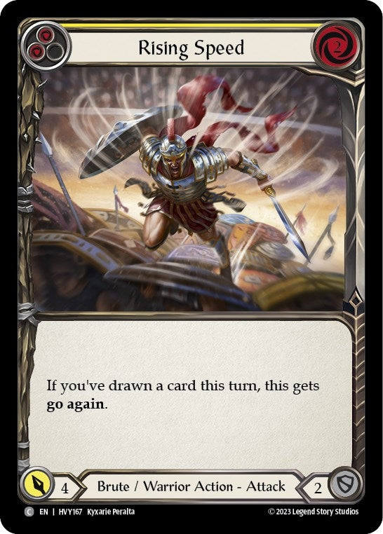 Rising Speed (Yellow) (167) [HVY] - Flesh and Blood TCG Single