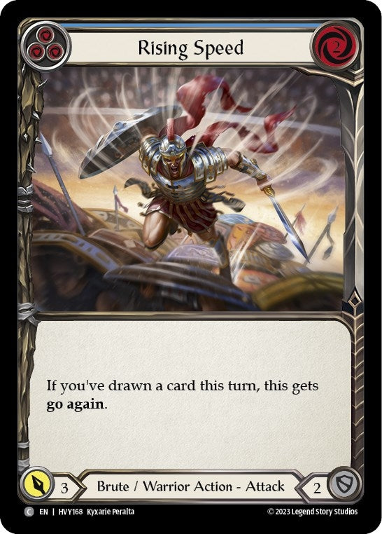 Rising Speed (Blue) (168) [HVY] - Flesh and Blood TCG Single