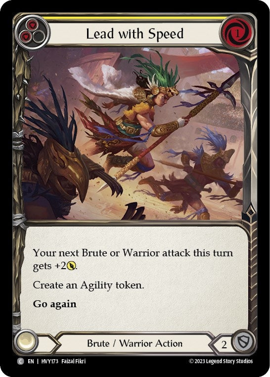 Lead with Speed (Yellow) (173) [HVY] - Flesh and Blood TCG Single