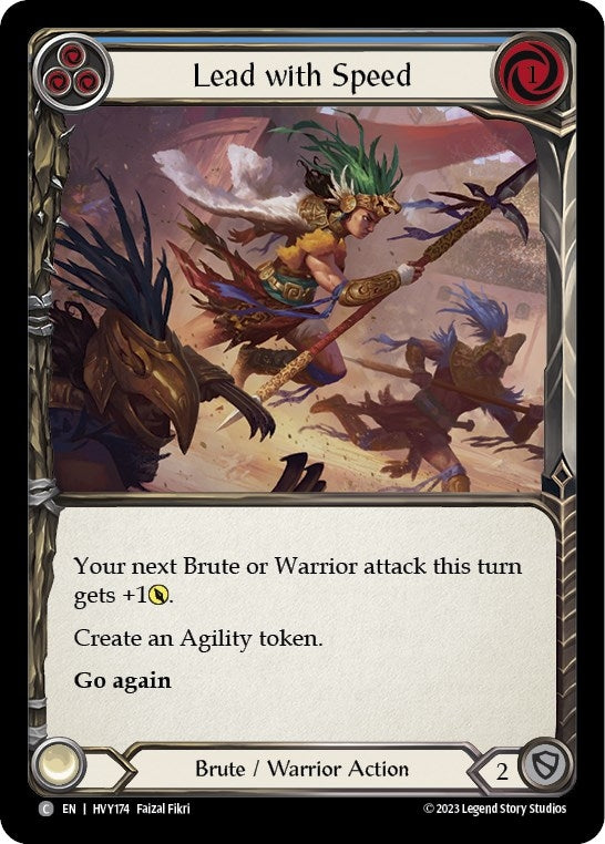 Lead with Speed (Blue) (174) [HVY] - Flesh and Blood TCG Single