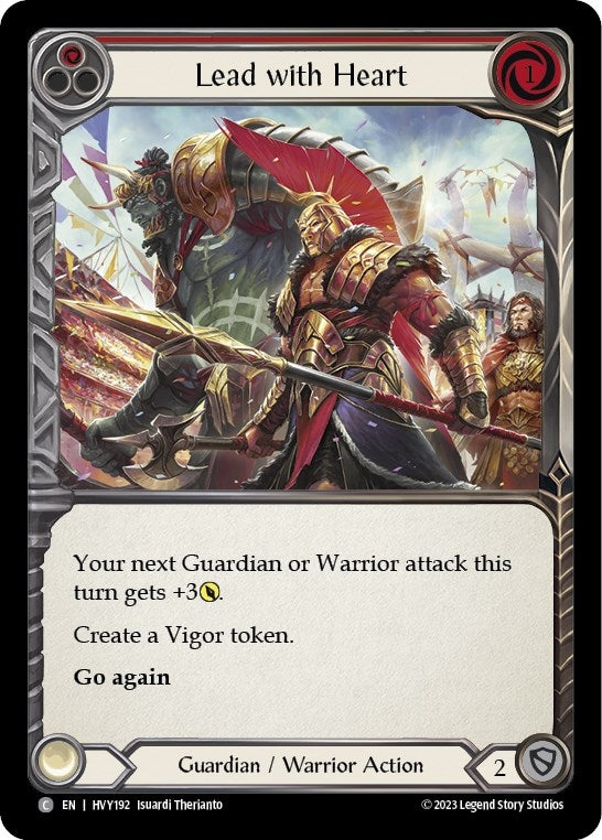 Lead with Heart (Red) (192) [HVY] - Flesh and Blood TCG Single