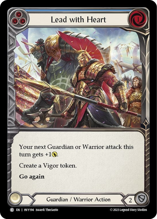 Lead with Heart (Blue) (194) [HVY] - Flesh and Blood TCG Single