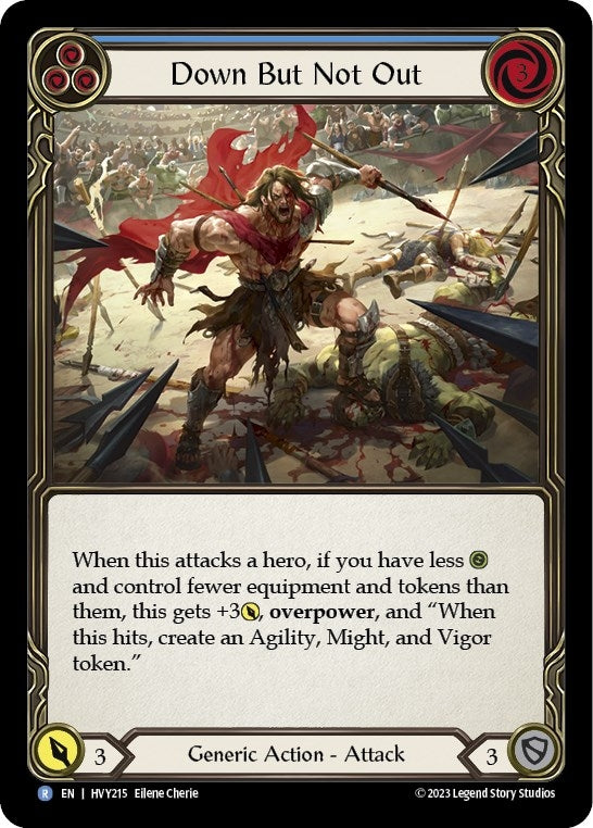 Down But Not Out (Blue) (215) [HVY] - Flesh and Blood TCG Single