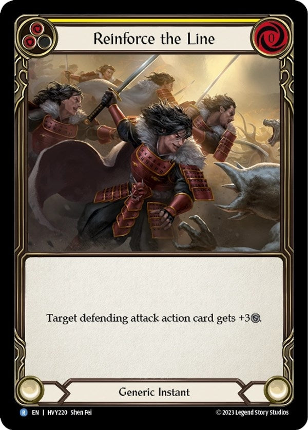 Reinforce the Line (Yellow) (220) [HVY] - Flesh and Blood TCG Single