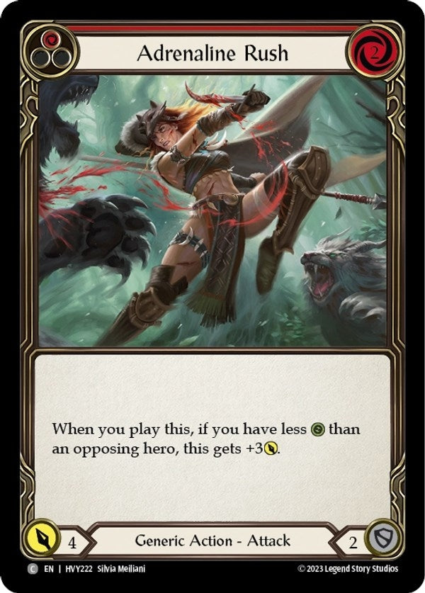 Adrenaline Rush (Red) (222) [HVY] - Flesh and Blood TCG Single