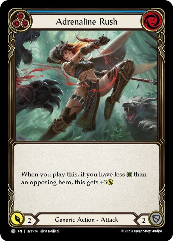 Adrenaline Rush (Blue) (224) [HVY] - Flesh and Blood TCG Single