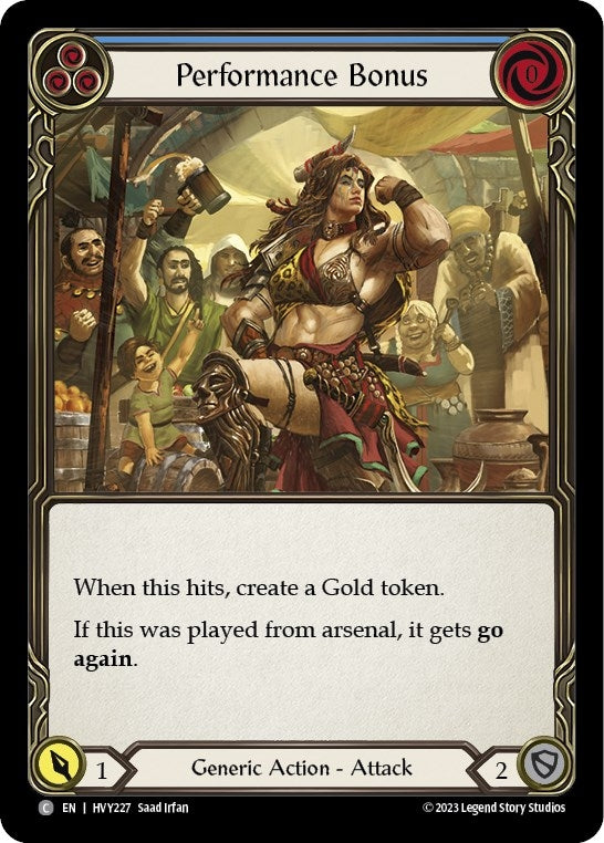 Performance Bonus (Blue) (227) [HVY] - Flesh and Blood TCG Single