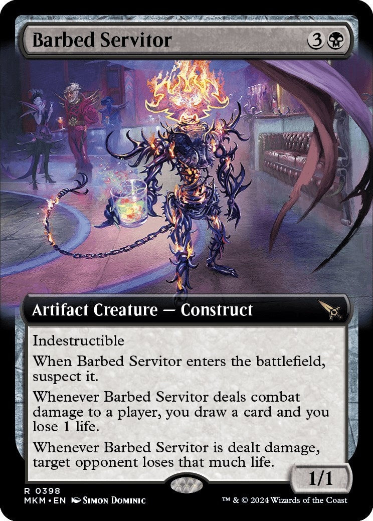 Barbed Servitor (Extended Art) (398) [MKM] - MTG Single
