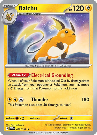 Raichu (019/091) (SV: Paldean Fates)