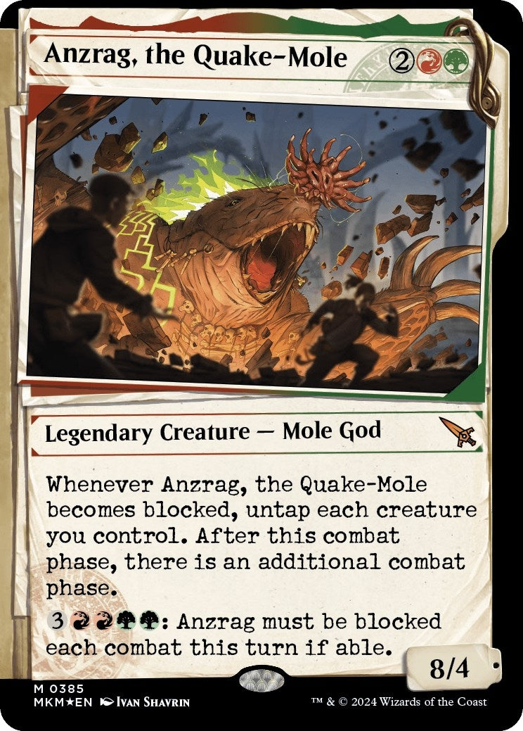 Anzrag the Quake-Mole (Showcase) (Invisible Ink) (385) [MKM] - MTG Single