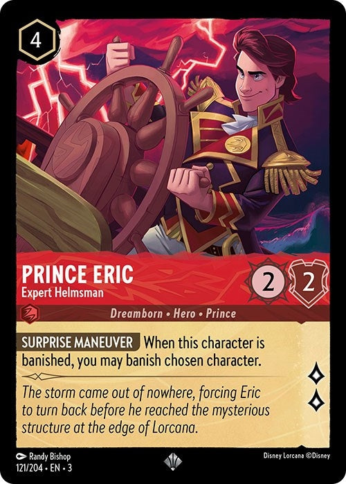 Prince Eric - Expert Helmsman (121) (3) - Disney Lorcana Single