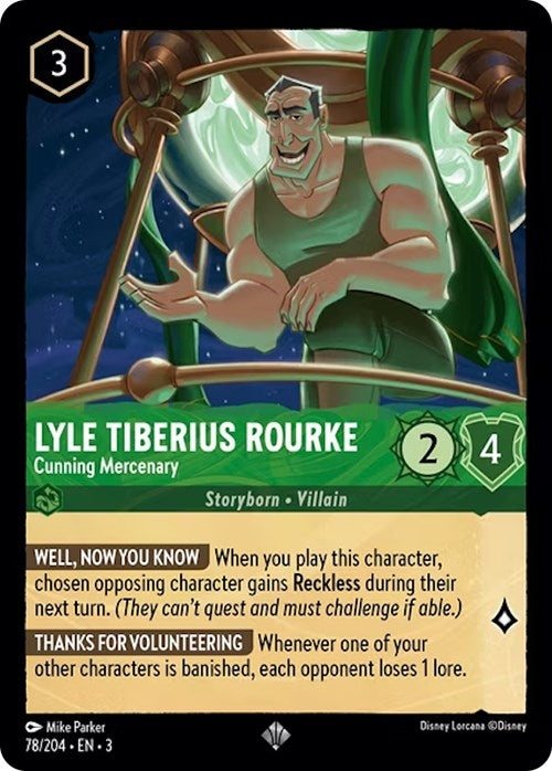 Lyle Tiberius Rourke - Cunning Mercenary (78) (3) - Disney Lorcana Single