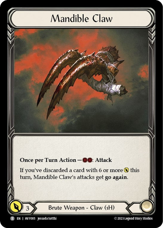 Mandible Claw // Cintari Saber (0) [HVY] - Flesh and Blood TCG Single