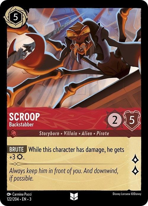 Scroop - Backstabber (122) (3) - Disney Lorcana Single