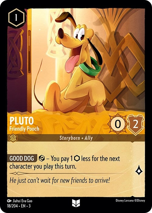 Pluto - Friendly Pooch (18) (3) - Disney Lorcana Single