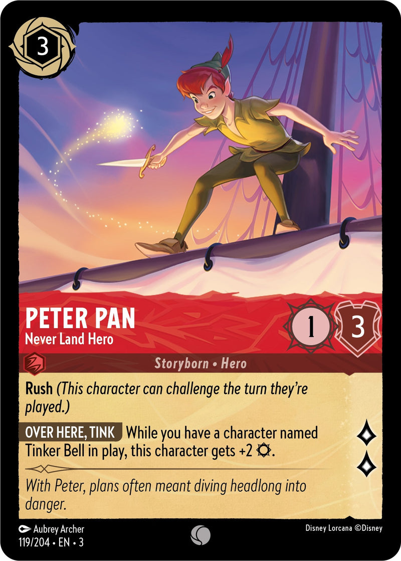 Peter Pan - Never Land Hero (119) (3) - Disney Lorcana Single