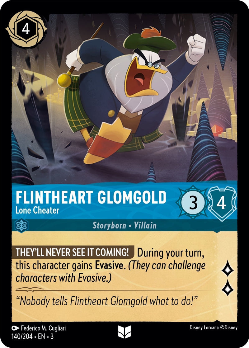 Flintheart Glomgold - Lone Cheater (140) (3) - Disney Lorcana Single