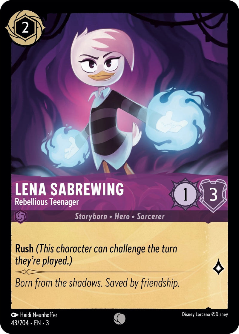 Lena Sabrewing - Rebellious Teenager (43) (3) - Disney Lorcana Single