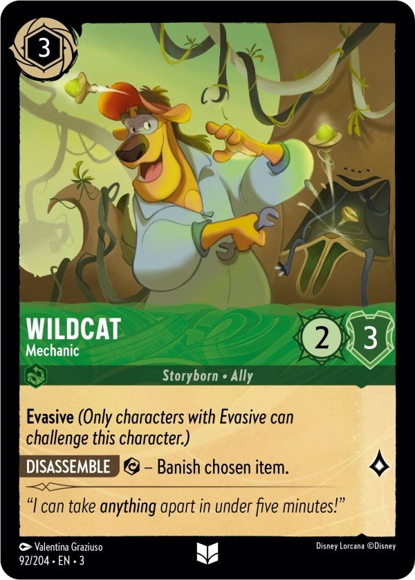 Wildcat - Mechanic (92) (3) - Disney Lorcana Single