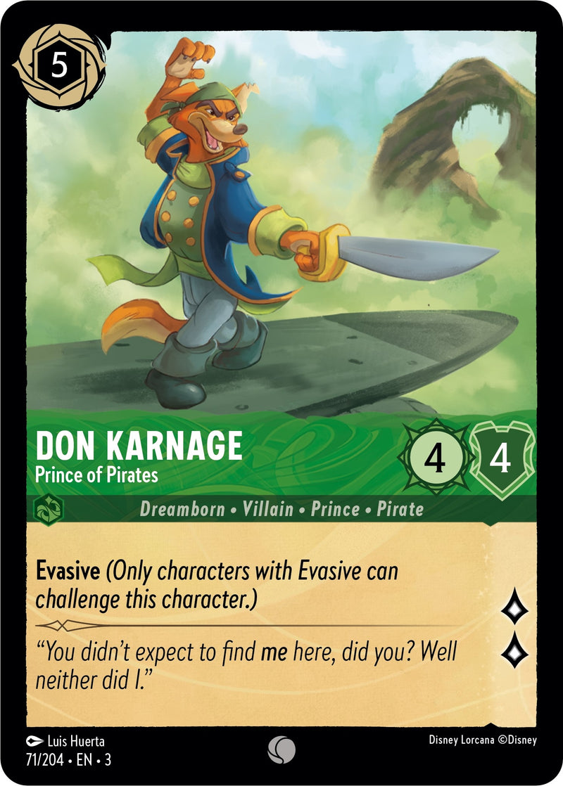 Don Karnage - Prince of Pirates (71) (3) - Disney Lorcana Single