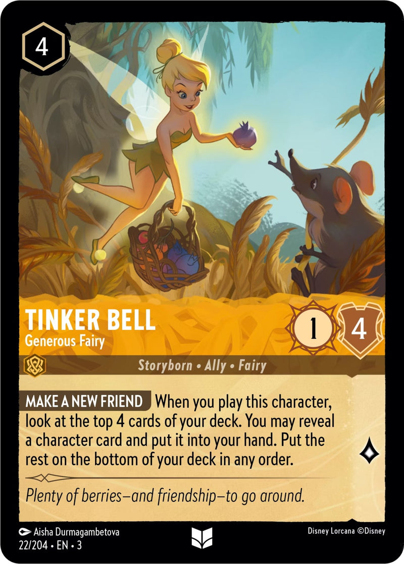 Tinker Bell - Generous Fairy (22) (3) - Disney Lorcana Single