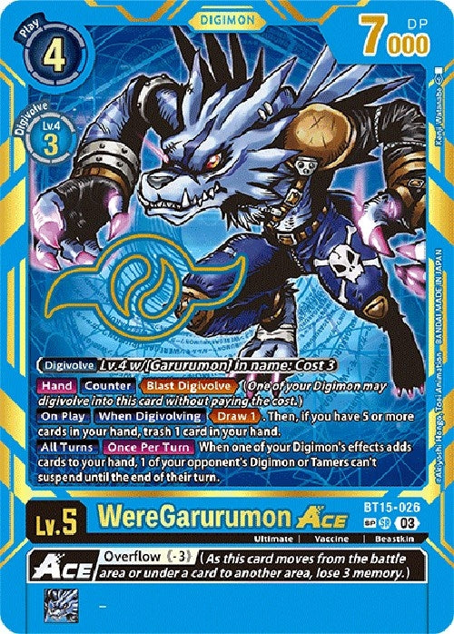 WereGarurumon ACE (Special Rare) (15026) [BT15] - Digimon Card Game Single