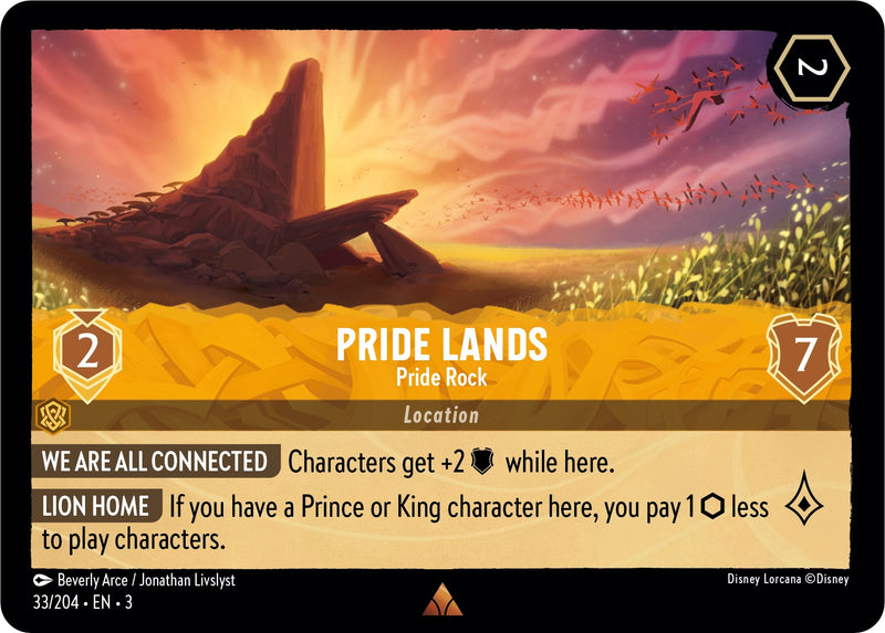 Pride Lands - Pride Rock (33) (3) - Disney Lorcana Single
