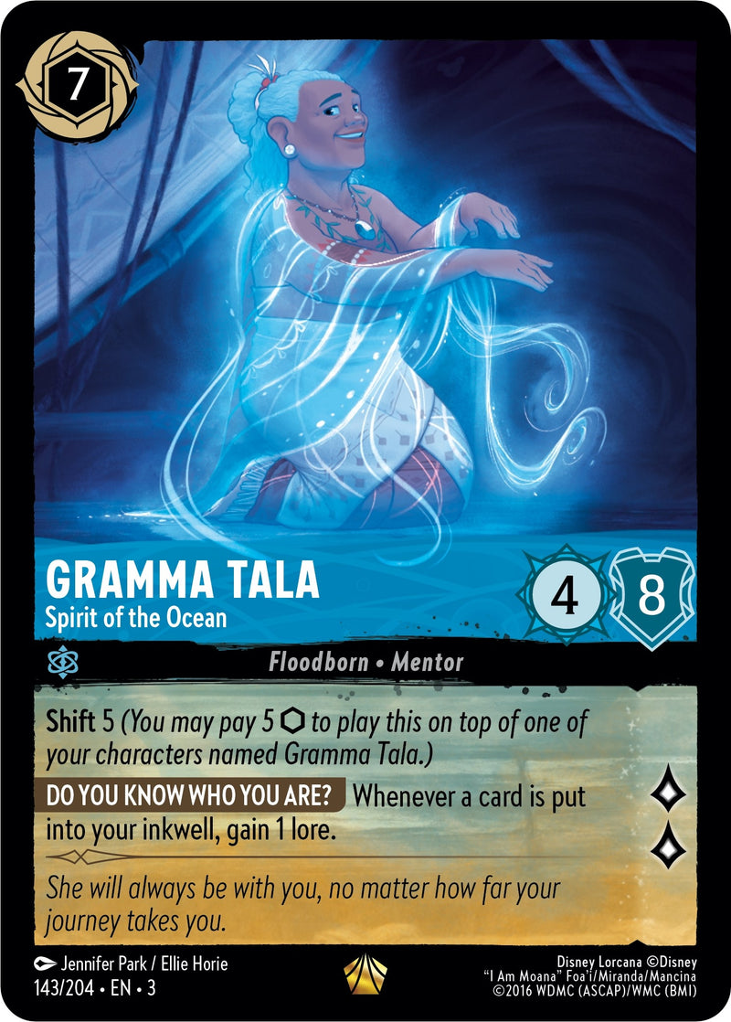 Gramma Tala - Spirit of the Ocean (143) (3) - Disney Lorcana Single