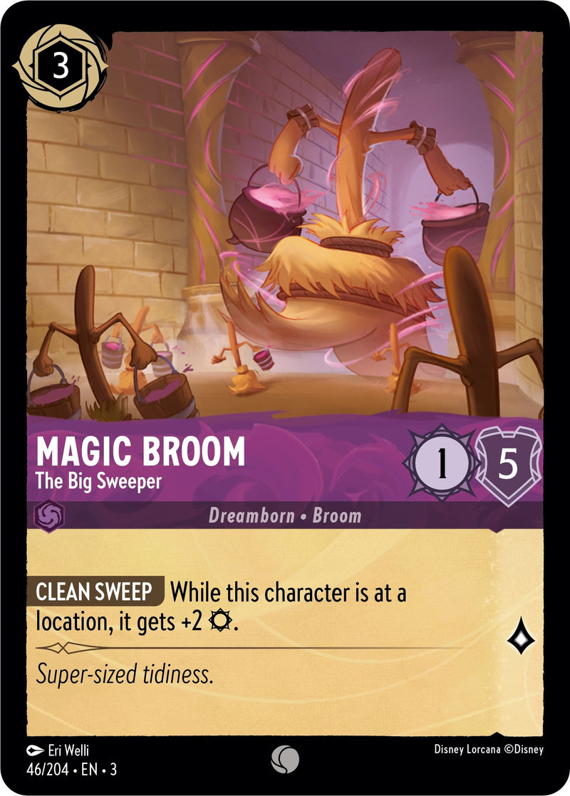 Magic Broom - The Big Sweeper (46) (3) - Disney Lorcana Single