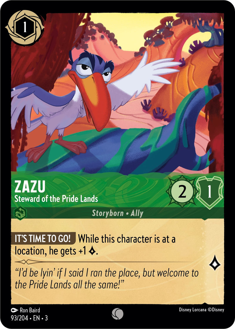 Zazu - Steward of the Pride Lands (93) (3) - Disney Lorcana Single