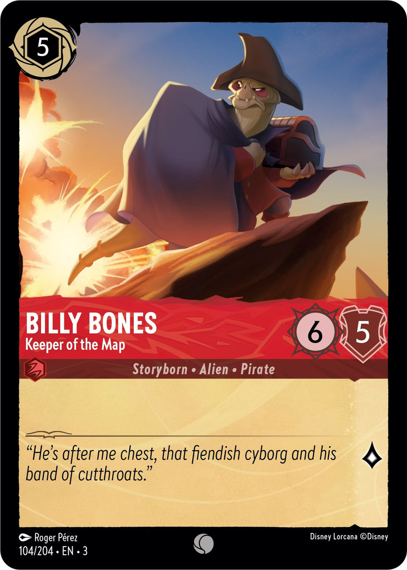 Billy Bones - Keeper of the Map (104) (3) - Disney Lorcana Single