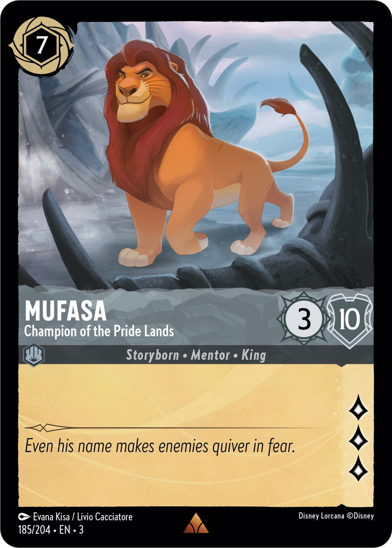 Mufasa - Champion of the Pride Lands (185) (3) - Disney Lorcana Single