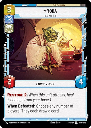 Yoda - Old Master (45) (SOR) - Star Wars: Unlimited Single