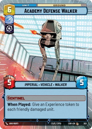 Academy Defense Walker (Hyperspace) (303) (SOR) - Star Wars: Unlimited Single