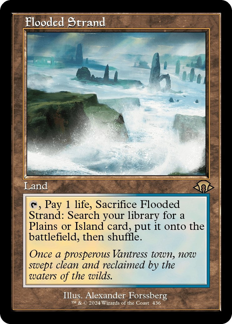 Flooded Strand (Retro Frame) (436) [MH3] - MTG Single
