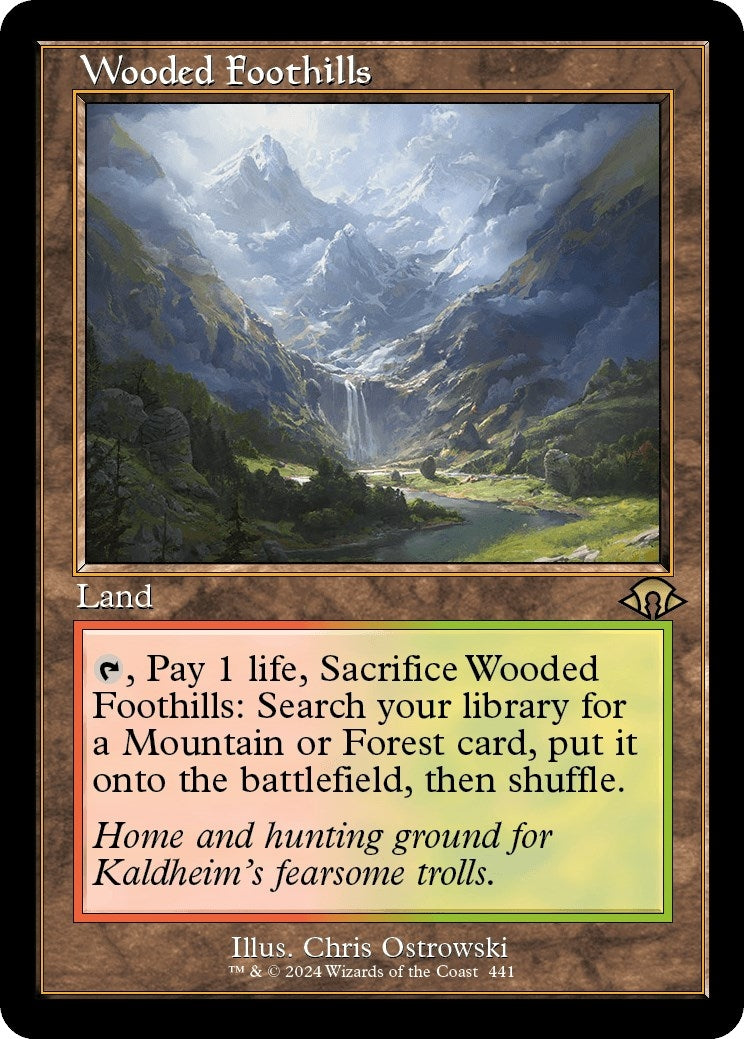 Wooded Foothills (Retro Frame) (441) [MH3] - MTG Single