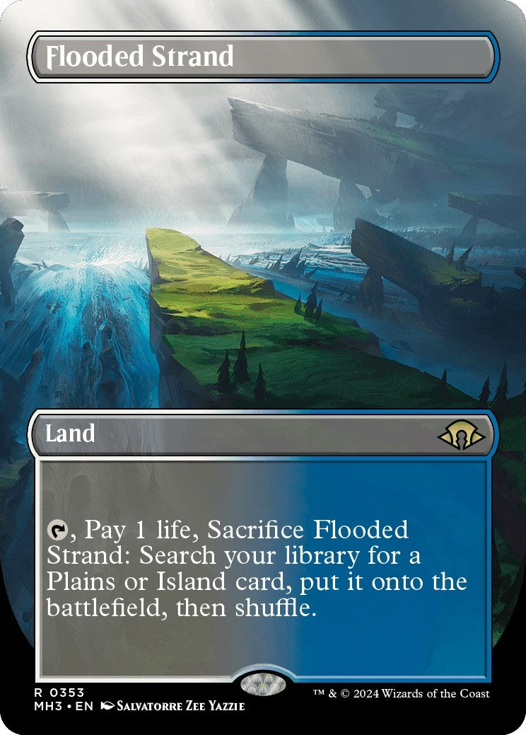 Flooded Strand (Borderless) (353) [MH3] - MTG Single