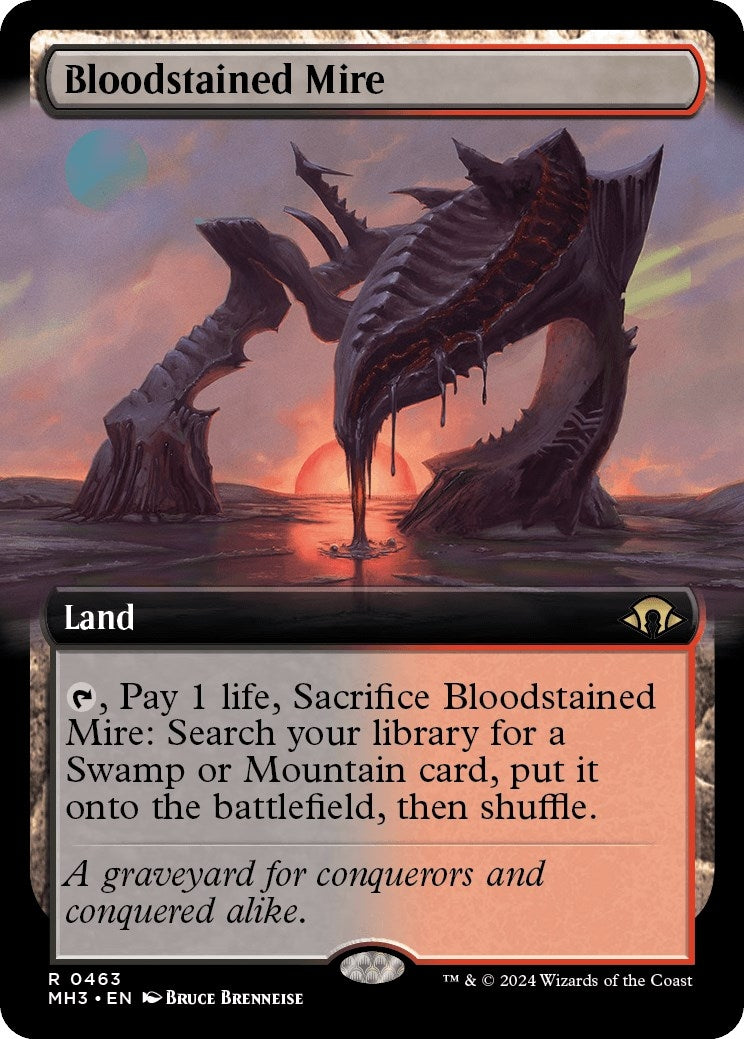 Bloodstained Mire (Extended Art) (463) [MH3] - MTG Single