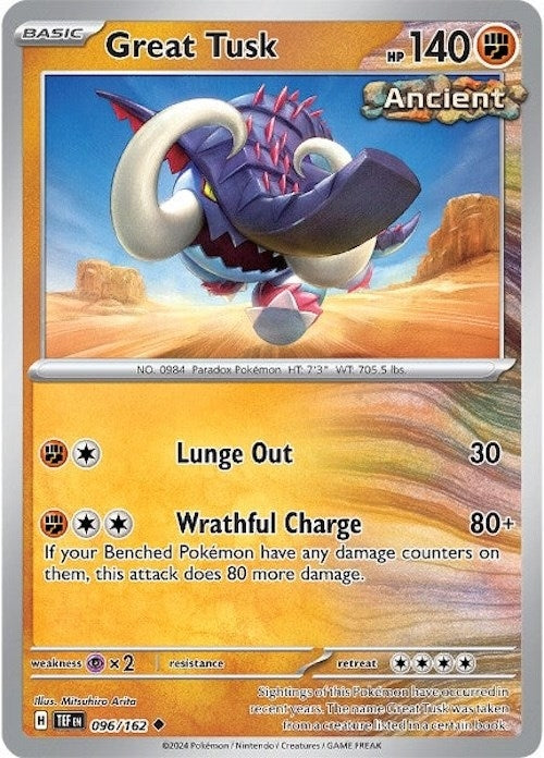 Great Tusk - 096/162 (096/162) [SV05: Temporal Forces] - Pokemon Single