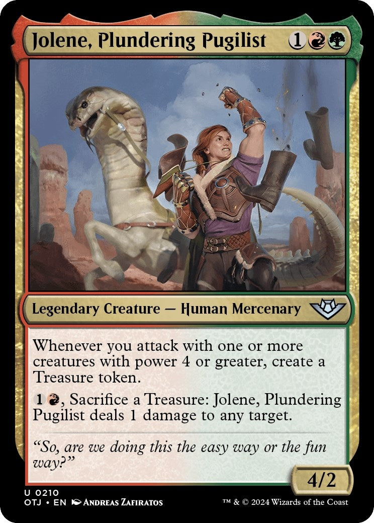 Jolene Plundering Pugilist (210) [OTJ] - MTG Single
